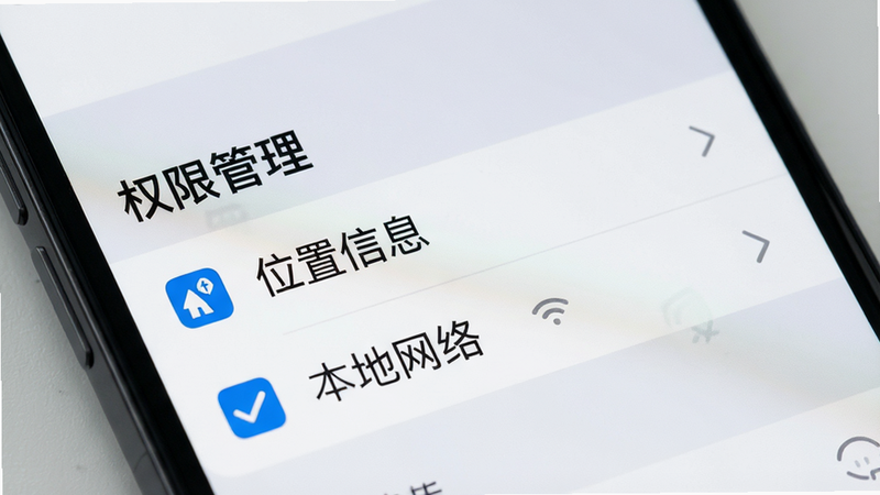 手机应用设置界面特写,高亮显示