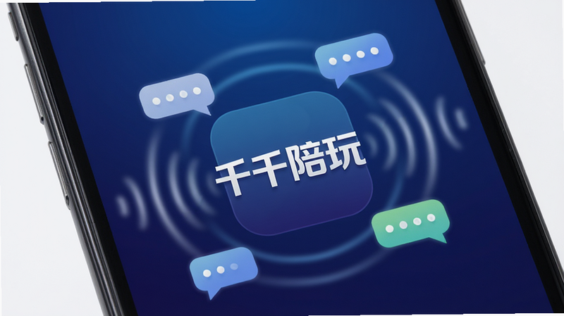 һ�Ÿ���������ֻ���Ļ��д����Ļ������ʾ�š�ǧǧ���桱��Logo����Χ��������͵��������ƺ���������Ԫ�أ�����Ϊ����ɫ���䣬���ֿƼ�����н�ϵķ�Χ���������ִ����������ȣ��޶������Ԫ��