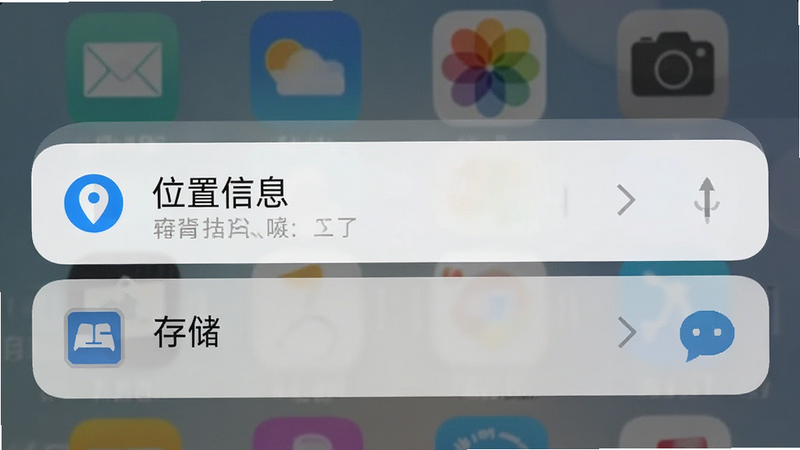 手机设置界面截图,展示权限管理页面,高亮显示“位置信息”和“存储”权限,背景为半透明的应用主界面,风格简洁,重点突出,高清细节,无多余干扰