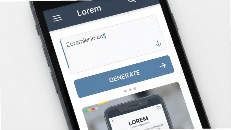 ����Ϊ�����ֻ���Ļ����Ļ����ʾ��Lorem��Ӧ�ý��棬���ּ���ִ�������Ϊ���������в�Ϊ�ı������������ɰ�ť���ײ�ΪԤ�������Ű����룬���Ϊ���������ƽ����ƣ�ϸ�ڴ�����UI����Ԫ�أ����ʸ��壬�ɾ��޶���Ԫ�أ�����������ʾ��Lorem��