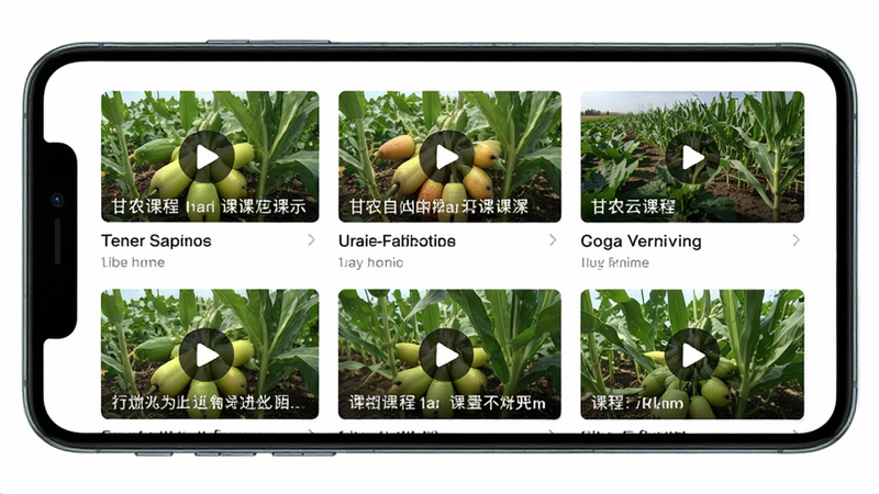 ��ũ�ƿγ�ҳ���ͼ������Ϊ�ֻ����棬����Ϊ�б���ʽ��չʾ�����Ƶ�γ̷��棬�����������ͼƬ�Ϳγ̱��⣬���дʵ��ϸ�����������ʸߣ��ɾ��޶���Ԫ��