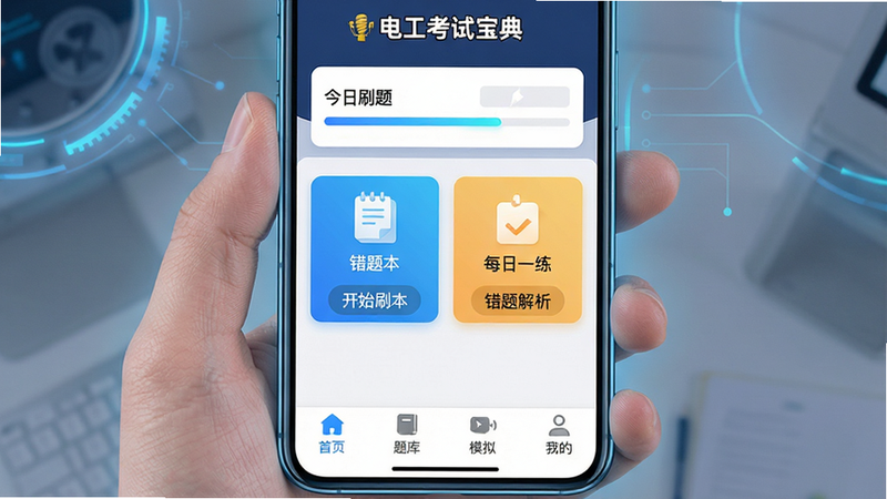 ����Ϊ�����ֻ���Ļ��չʾ���繤���Ա��䡱App�����棬����������������ʾ������ˢ�⡱���������в�Ϊ�����Ȿ���롰ÿ��һ������ڣ��ײ���������������ҳ��������⡱����ģ�⡱�����ҵġ�ͼ�꣬���Ϊ�ִ���ƽ����ƣ�ϸ�ڴ����ֿƼ�����ɫ���Σ����ʸ��壬�ɾ��޶���Ԫ�أ�����������������繤���Ա��䡱������ʼˢ�⡱�������������