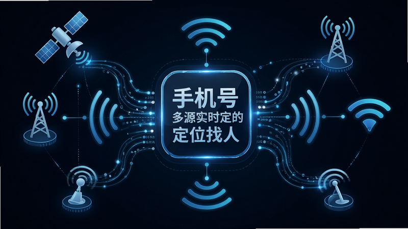 主体为一张抽象的技术示意图,中心是
