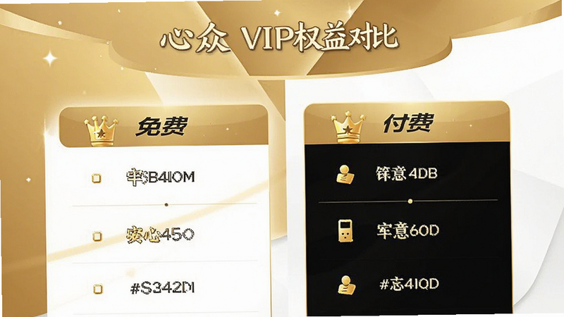 ����Ϊ����APP��VIPȨ��ԱȽ��棬����չʾ����븶�ѹ����б�������Ϊ��ɫ���ɫ���䣬�Ű�Ա�������ϸ�����������ʸ��壬�ɾ����޶���Ԫ��