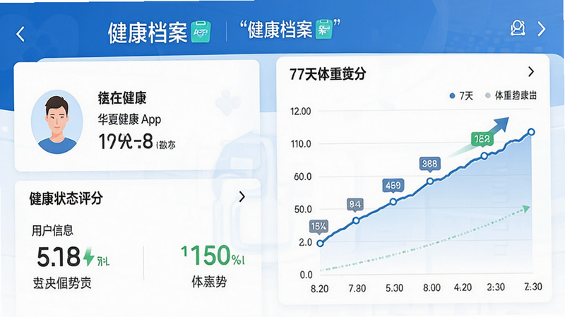 ����Ϊ���Ľ���APP�ڵĸ��˽�������ҳ�棬���ֲ������ҷ����������ʾ�û�������Ϣ�뵱ǰ����״̬���֣��Ҳ�չʾ��7�����ر仯����ͼ���Ű�������򣬷��רҵ�Ͻ���ϸ�ڴ��������ݱ�ǩ�����Ƽ�ͷ�������������ɾ��޸��ţ�����