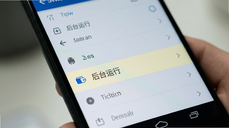 主体为手机设置界面,高亮显示