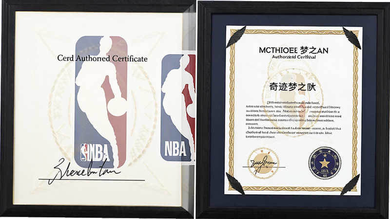 ����Ϊ��ְ���漣��֮��������Ȩ֤����棬���־���չʾNBA�ٷ�Logo����Ȩ�ļ���ͼ�������ʽ���࣬ϸ������չʾǩ����ӡ�£����ʸ��壬�ɾ����޶���Ԫ��