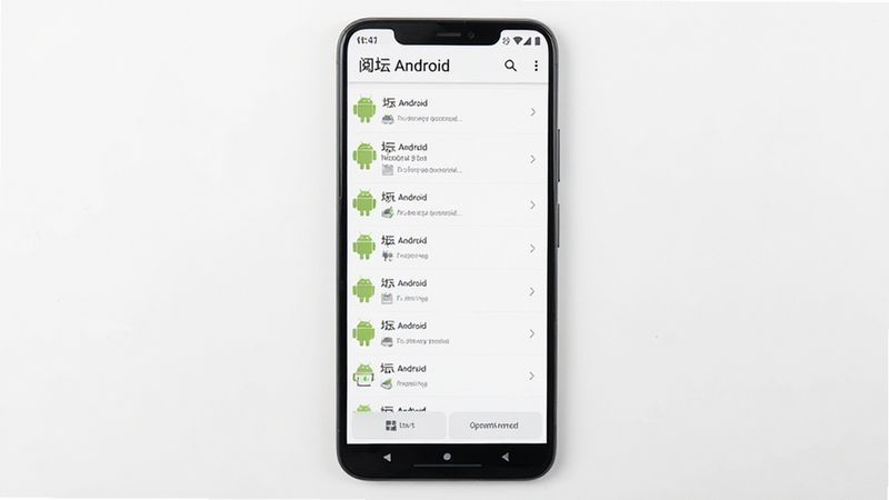 ����Ϊ�����ֻ���Ļ����ʾ����̳ Android��APP���棬����Ϊ���ĵ����б�ģʽ������Ϊ����ɫ������Ϊ���ɫ�޳����壬�����������ĵ��������ײ��в�����ť�����Ϊ�ִ���ƽ����ƣ�ϸ�ڴ����������м�����У��޶���װ��Ԫ�أ����ʸ��壬�ɾ�����ˮӡ