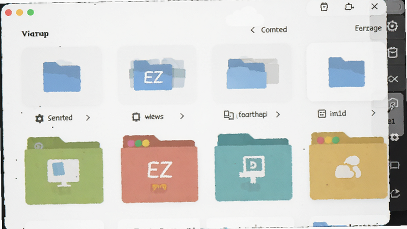 EZ�ļ�����������UI���棬��ƽ����ƣ���ť���������壬��ɫ������չʾ�ļ��������