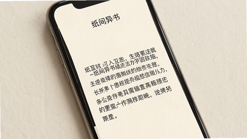 一个简约风格的手机屏幕展示