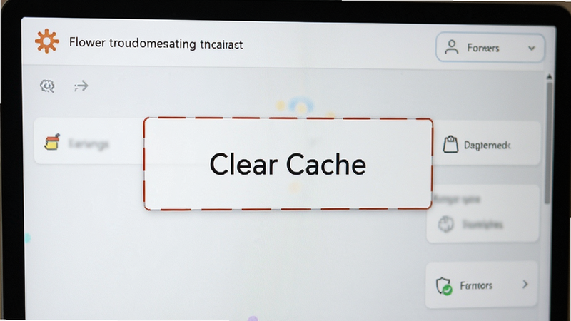 AFlower troubleshooting screen, error message box with clear text