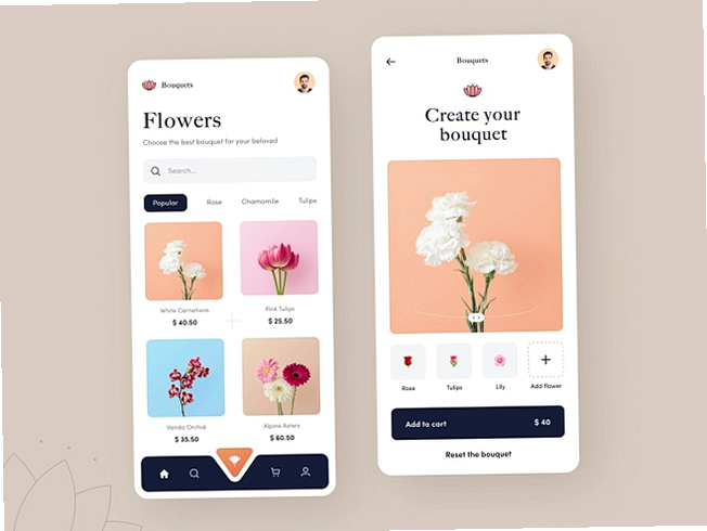 AFlower app user interface screenshot android