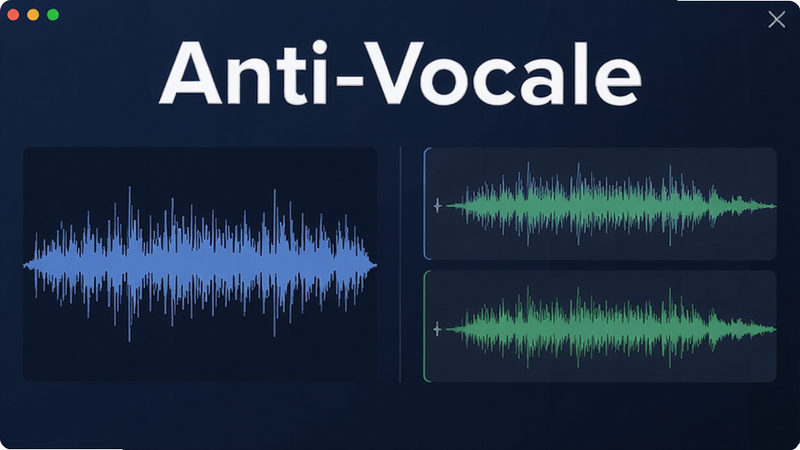 Anti-VocaleӦ�ý���չʾ�������ʾԭʼ��Ƶ����ͼ���Ҳ���ʾ��������������������������������ɫ�������ִ���ԼUI�������