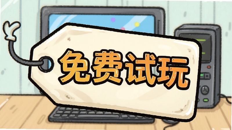 别接电话PC试玩电脑版 价格标签,卡通风格,显示