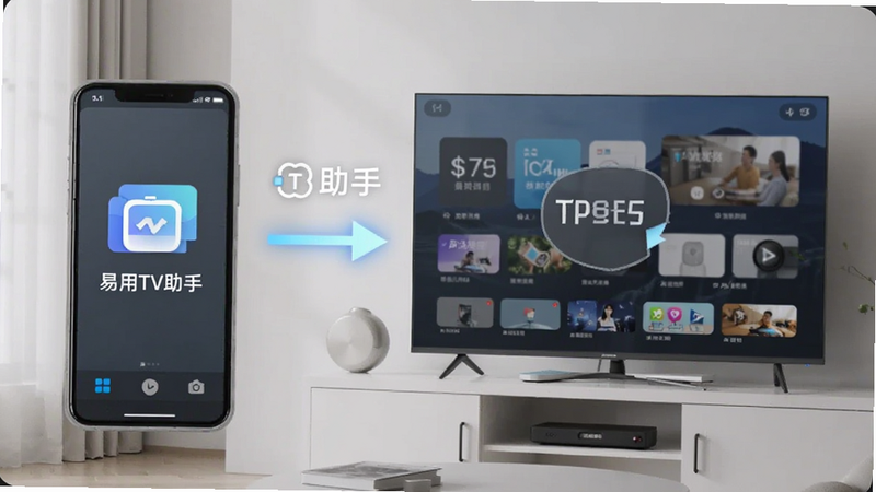 手机向电视传输文件示意图,文字