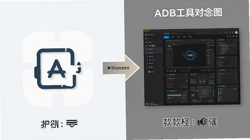 ����ADB���߶Աȸ���ͼ�������ͼ�꣬�Ҳิ�ӽ��棬�м��ͷ��ʾѡ�����
