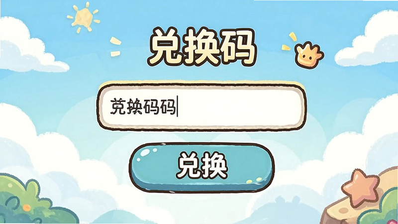 萌新出击 兑换码输入界面,显示输入框与