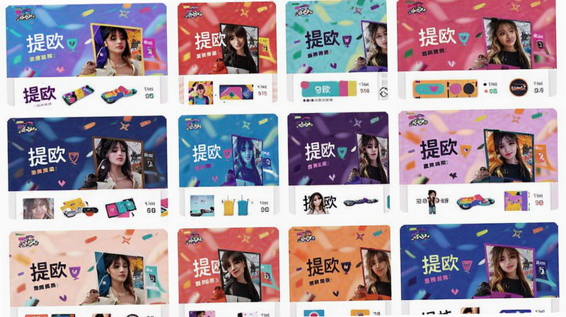 主体为提欧的主题设置页面,布局为网格预览,排版紧凑有序,风格为多彩活力风,细节展示不同颜色主题的缩略图,画质明亮,干净无冗余装饰