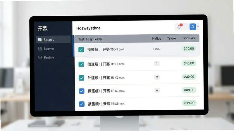 主体为提欧的任务管理界面,布局为列表形式,排版上下分明,风格为极简商务风,细节显示任务勾选状态与时间标签,画质清晰,干净无杂乱背景