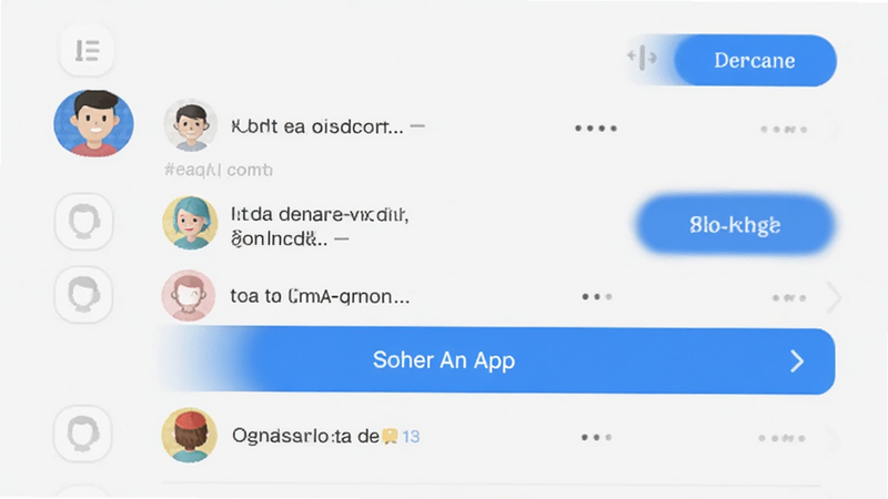 ���� App �罻�������棬�û�ͷ���������б����ִ���ƽ��ͼ�꣬ǳ��ɫ��������ɫ������ť������Ű棬�޶���Ԫ��