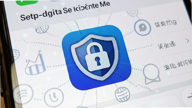Just Delete Me privacy shield icon on app settings page, lock symbol integrated with app logo, secure digital environment visual
