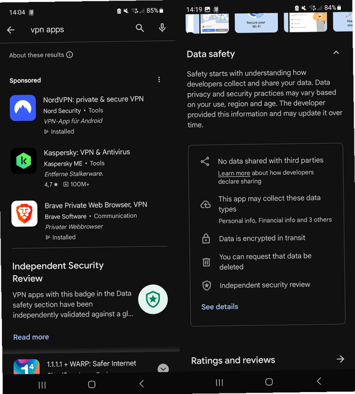 Phone app security review android