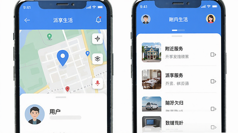 ��������APP����Ԥ����չʾ��ͼ��λ�����������б����û�ͷ�񡢼��UI��ƣ���ɫ��Ϊ�����ִ���ƽ��񣬸�������
