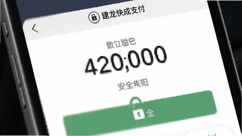 建龙快成司机支付页面截图,数字金额显示清晰,安全锁图标,极简商务风格,锐利边缘