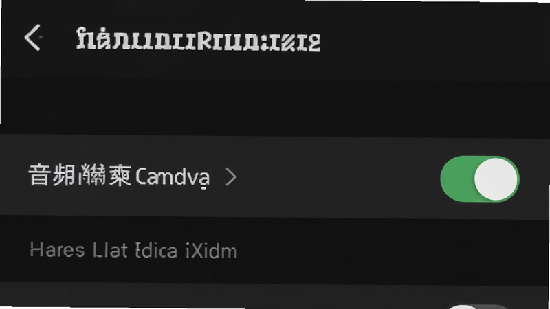 手机设置界面截图,显示应用权限管理选项,重点突出音频权限开关,背景为深色模式,风格简洁,文字清晰,无多余元素,高清细节