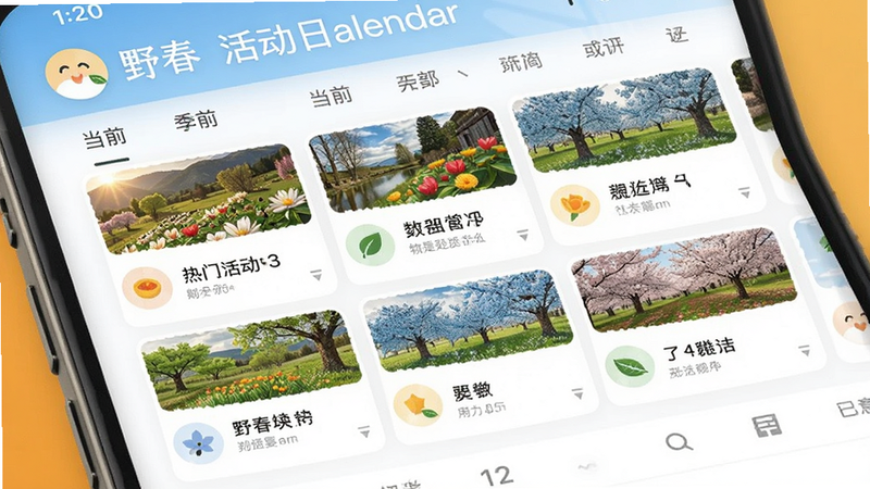 Ұ��APP��������棬��ʾ��ǰ���ڵ����Ż�б���ÿ����Ŀ����Сͼ��ͼ������