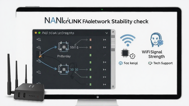 NANLINK For Pad network stability check, router settings, wifi signal strength, tech support visual