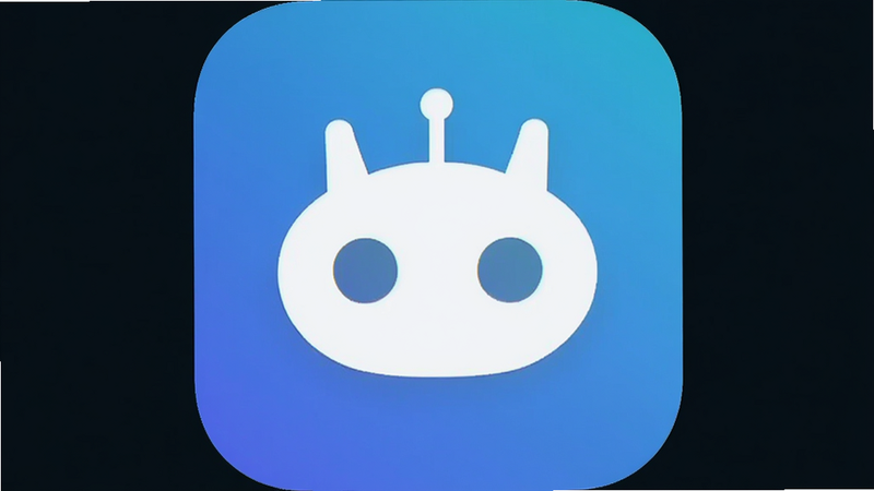 mini2 app icon, minimalist design, blue gradient background, clean UI, modern smartphone interface, high quality, no extra elements