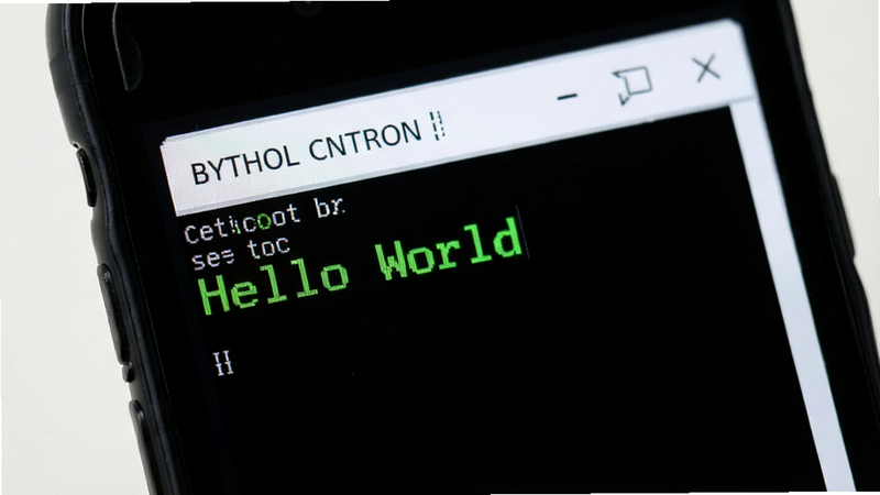 �ֻ���Ļ��д����ʾPython����������̨���ڣ���ɫ�������