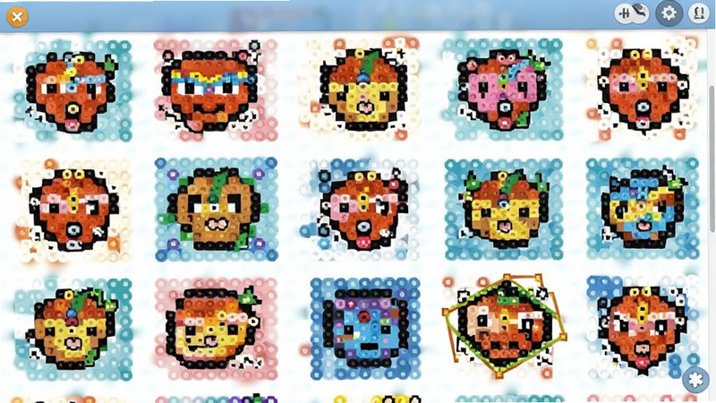 Perlerƴ��ͼֽ���������ض���ģ�����棬չʾ�����ɫ����ͼ������ͼ���������룬ɫ�����ޣ����ɰ���ϸ�ڷḻ
