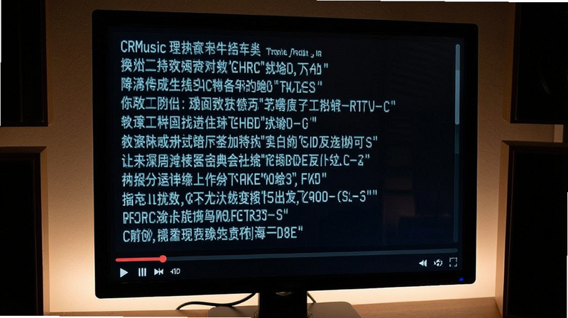 CRMusic lyrics display window, scrolling text, synchronized with playback