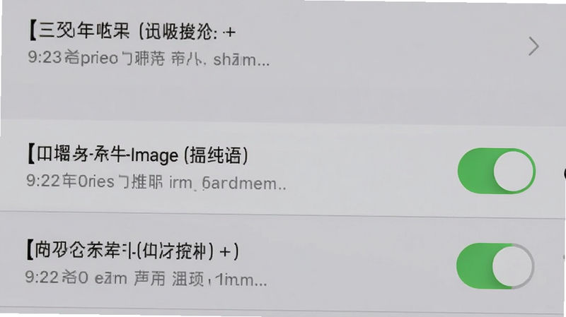 Boogu-Image 提示词:主体是一个手机设置界面中的通知权限开关,布局为垂直列表,排版清晰,风格为系统默认灰白调,细节包括高亮开关状态,画质高清干净无多余元素