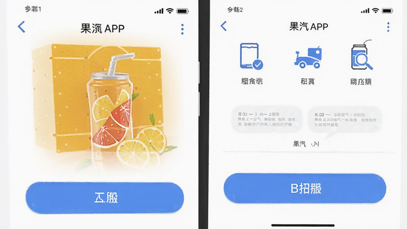 果汽APP界面截图,简洁现代UI设计,白色背景,蓝色按钮,清晰图标,高清分辨率