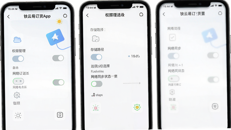 ҿ���׶���App���ý��棬չʾȨ�޹������أ��洢·��ѡ������ͬ��״ָ̬ʾ�ƣ����ͼ����ƣ��ƶ��˷��
