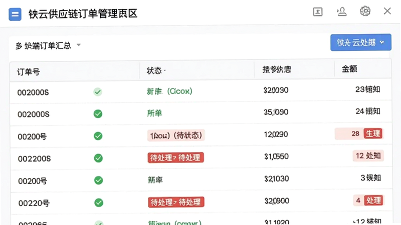 ҿ�ƹ�Ӧ���������������ͼ������Ϊ��˶��������б������ֲ��ñ�����ʽչʾ�����š�״̬�����Ű������ˣ����Ϊרҵ�����������棬ϸ�ڰ�����ɫ�ɹ���Ǻͺ�ɫ��������ǣ��������������