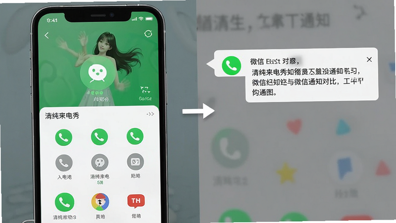 �崿������ ��΢��֪ͨ�Ա�ʾ��ͼ,չʾԭ���绰����Ķ�̬Ч������ͨ�ı�֪ͨ������