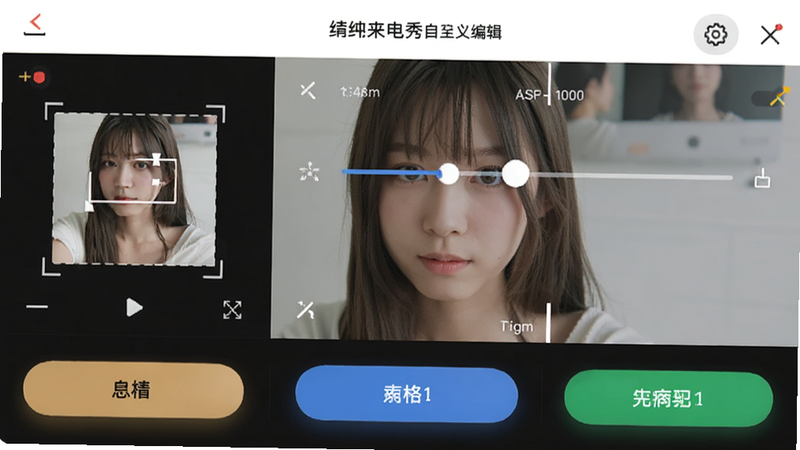 �崿�������Զ���༭����,չʾ��Ƶ�����������,�����ü���ʱ���Ử������ȵ�����,������ťͻ����ʾ,����ִ�UI���