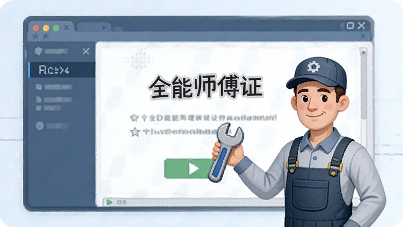 全能师傅证书验证界面示意图