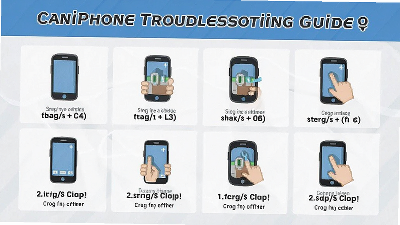 CanPhone troubleshooting guide with step-by-step icons