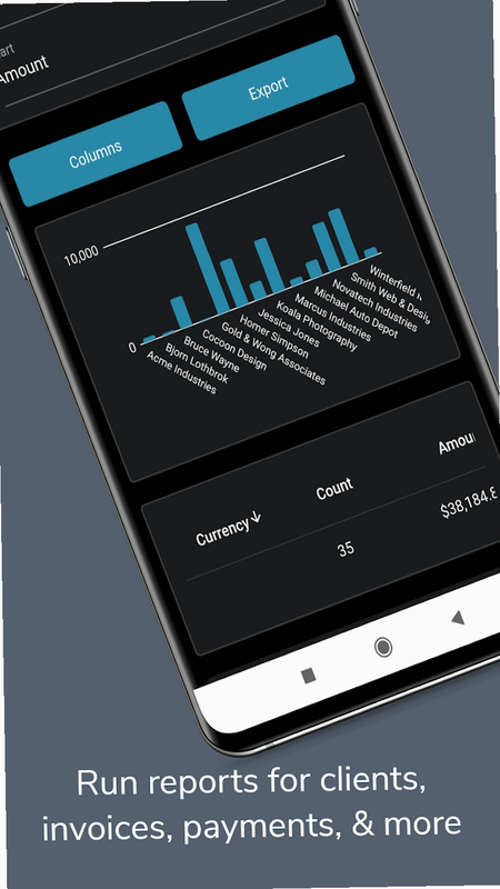 Invoice Ninja Android app screenshots official website