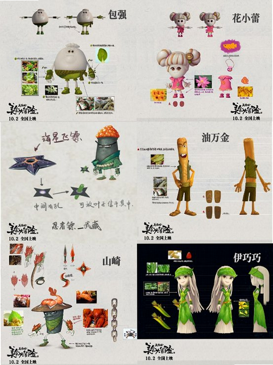 美食大冒险之横扫天下 角色属性对比图 安卓版