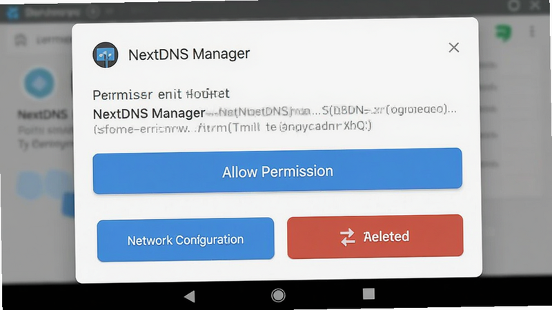 ����Ϊ NextDNS Manager ��Ȩ��������ʾ���������־��У��Ű��࣬���׿ԭ�����ϸ��չʾ������ܾ���ť�������������ɾ����޶���Ԫ�أ����ְ��� 