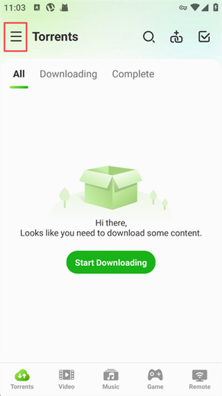 Torrent Player android app settings screenshot