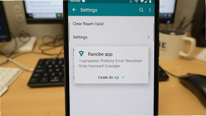 Ranobe app troubleshooting, error message pop-up, clear UI, android settings screen