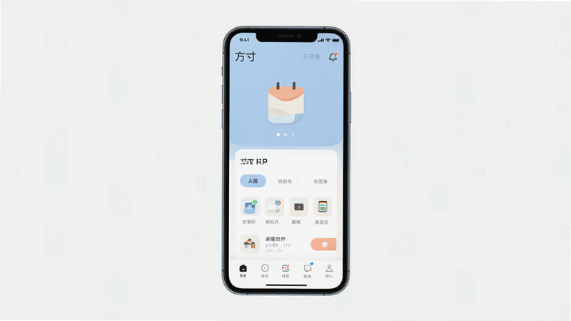 方寸APP界面预览图,主体为极简风格的手机应用UI,布局清晰,排版整洁,采用扁平化设计风格,细节包括柔和的配色和图标元素,画质干净无多余装饰