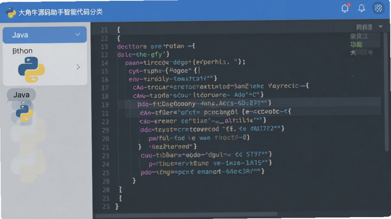 ���ţԴ���������ܴ�����๦����ʾͼ���������ʾPython��Java��ǩ�б���������չʾ�����﷨����Ƭ�Σ��ִ���ƽUI�����ɫ���ɫɫ�������������Ű棬�޶���װ��